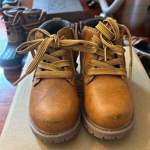 Carter’s Kids Brown Leather Hiking Boots